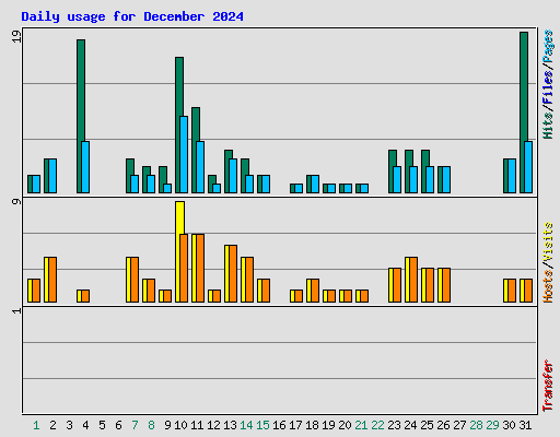 Daily usage for December 2024