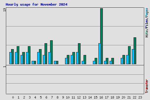Hourly usage for November 2024