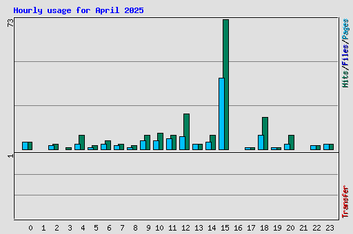 Hourly usage for April 2025